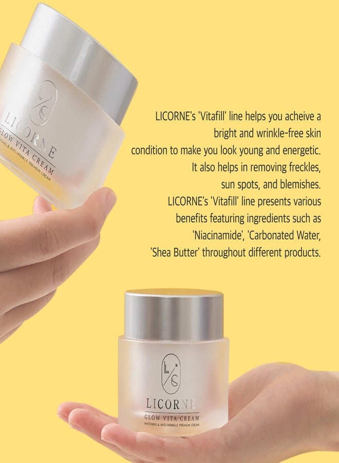 LICORNE Glow Vita Cream, Melting Vitamin C Face Moisturizer for Dark Spots & Radiance, Whipped Anti-Aging Night Cream with Hyaluronic Acid & Shea Butter, Non-Greasy Glass Skin Finish, 1.76 oz - Image 3